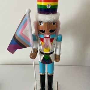 Colorful Nutcracker with Flag